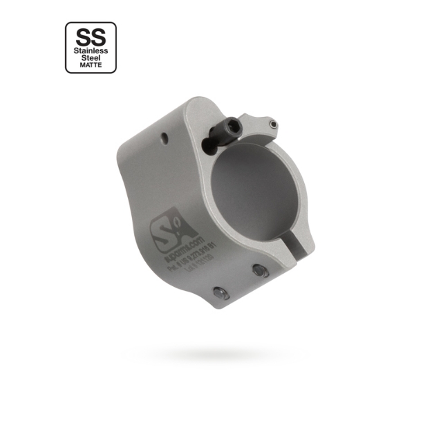 Picture of Superlative Arms®  Adjustable Gas Block | .750” | Stainless Steel | Clamp On | Matte Stainless Finish