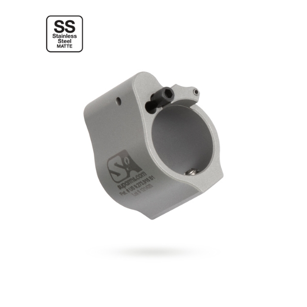 Picture of Superlative Arms®  Adjustable Gas Block | .750” | Stainless Steel | Solid | Set Screw | Matte Stainless Finish
