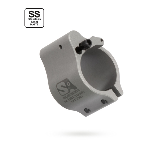 Picture of Superlative Arms®  Adjustable Gas Block | .875” | Stainless Steel | Clamp On | Matte Stainless Finish