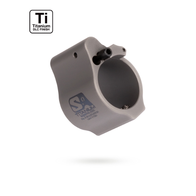 Picture of Superlative Arms®  Adjustable Gas Block | .875” | Titanium | Solid | Set Screw | DLC Grey Finish