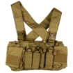 Picture of Haley Strategic Partners D3CRX  Chest Rig  Nylon Construction  Coyote Brown  Includes (4) Rifle Magazine Pouches  (4) Pistol Pouches  (2) Pouches  X-Harness D3CRX-1-1-COY