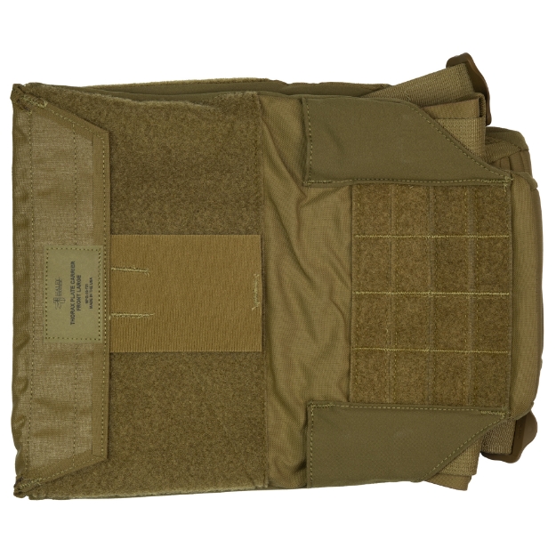 Picture of Haley Strategic Partners Thorax  Plate Bags  Large  Compatible with All HSP Chest Rigs and Placards  Accommodates .75" to 1.125" Thick Plates  Coyote Brown TPC-1-LG-COY