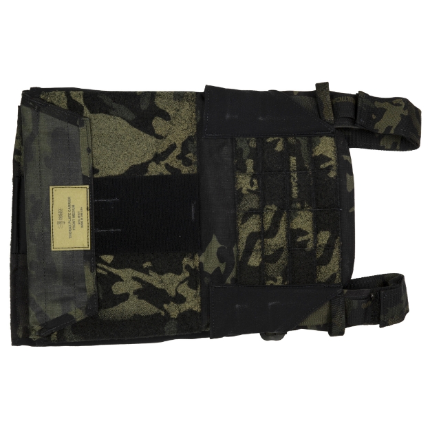 Picture of Haley Strategic Partners Thorax  Plate Bags  Medium  Compatible with All HSP Chest Rigs and Placards  Accommodates .75" to 1.125" Thick Plates  Multicam Black TPC-1-MD-MCB