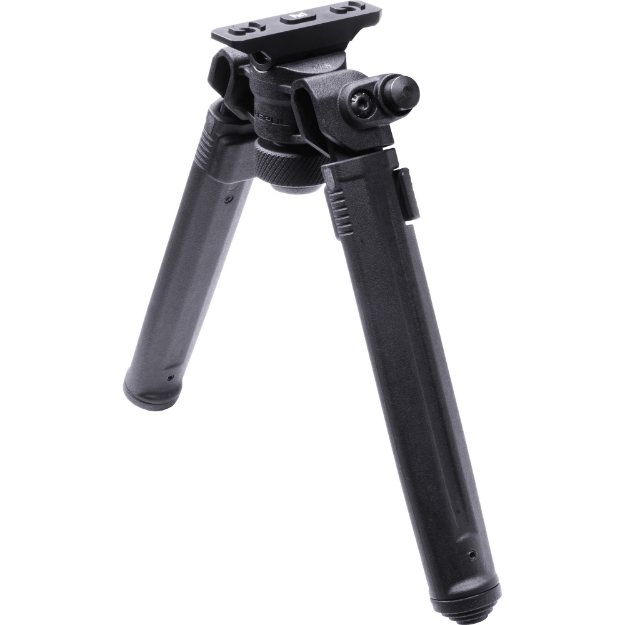 Picture of Magpul Industries Bipod  Hard Anodized 6061 T-6 Aluminum  Fits M-LOK Rails  6.3"-10.3" Length  Weight 11oz  Black MAG933-BLK