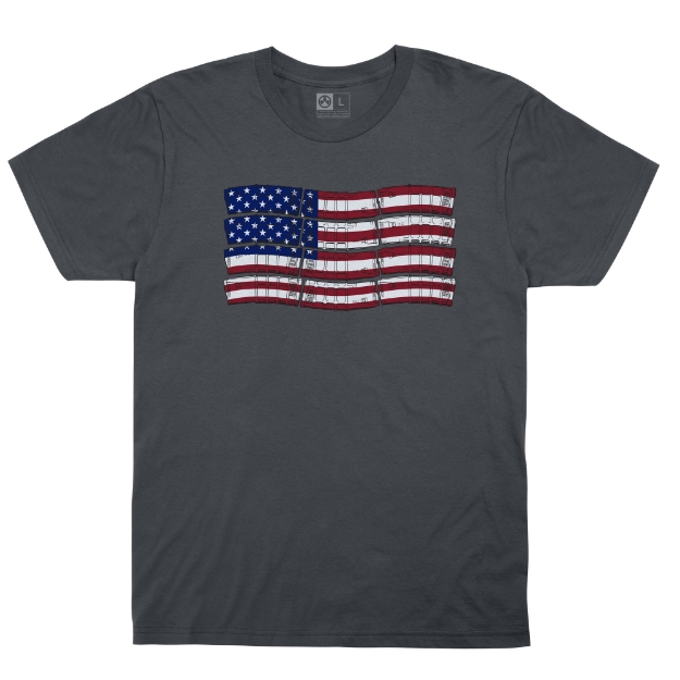 Picture of Magpul Industries PMAG Flag T-Shirt  Large  Charcoal MAG1180-010-L