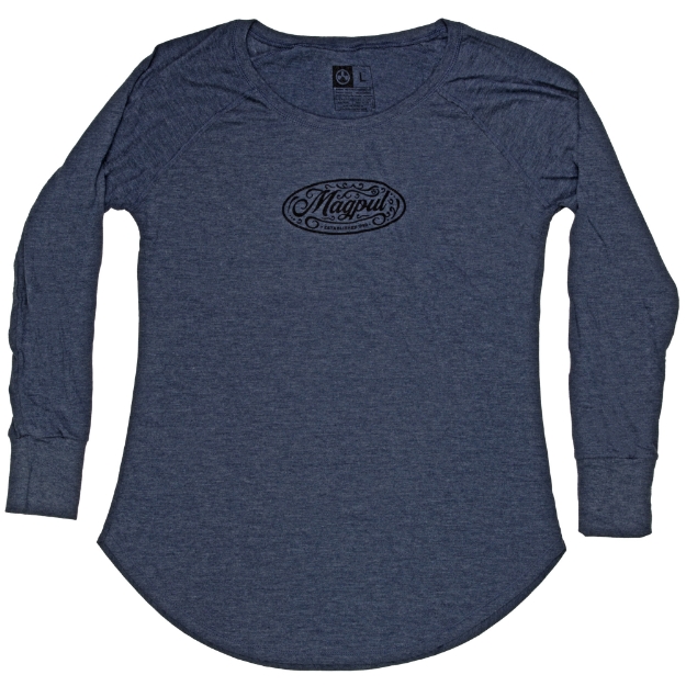 Picture of Magpul Industries Rodeo  Women's Long Sleeve T-Shirt  Large  Navy MAG1230-411-L