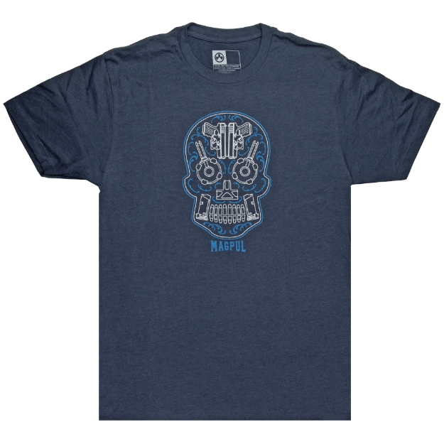 Picture of Magpul Industries Sugar Skull  T-Shirt  2XLarge  Navy MAG1217-411-2XL