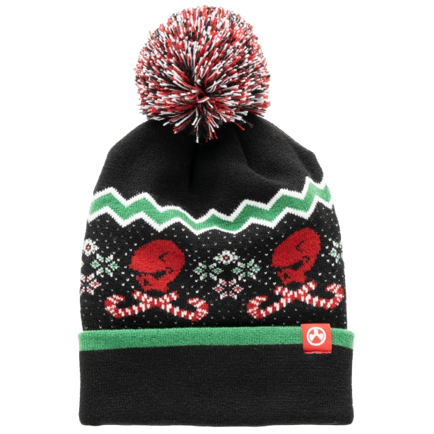 Picture of Magpul Industries Ugly Christmas Beanie  Krampus  One Size Fits Most  Black with Custom Knit Graphics  95% Acrylic 5% Lycra MAG1154-969