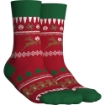 Picture of Magpul Industries Ugly Christmas Socks  GingARbread  One Size Fits Most  Red  Green and White with Custom Graphics  97% Polyester  3% Spandex MAG1372-375