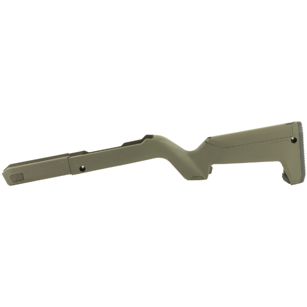 Picture of Magpul Industries X-22 Backpacker Stock  Fits All Ruger 10/22 Takedowns  Including 10/22 Takedowns With Tactical Solutions SB-X Barrels  MOE SL Non-Slip Rubber Butt Pad  Storage Compartment Fits 3-10Rd Magazines  OD Green MAG808-ODG