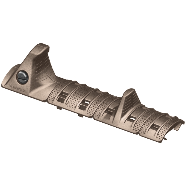 Picture of Magpul Industries XTM Hand Stop Kit  Fits Picatinny Rail  Kit Includes One Hand Stop  One Index Panel  One Full XTM Enhanced Panel  And One XTM Enhanced Half Panel  Flat Dark Earth MAG511-FDE