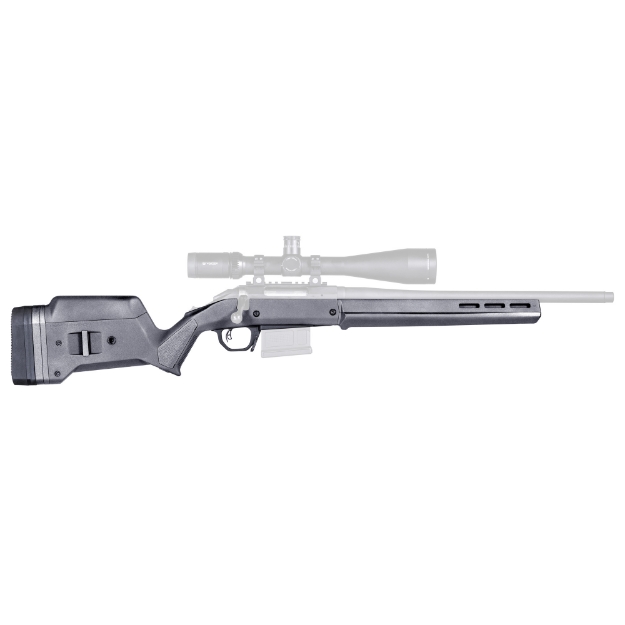 Picture of Magpul Industries Hunter American Stock  Fits Ruger American Short Action  Includes STANAG Magazine Well  Matte Finish  Gray MAG1207-GRY