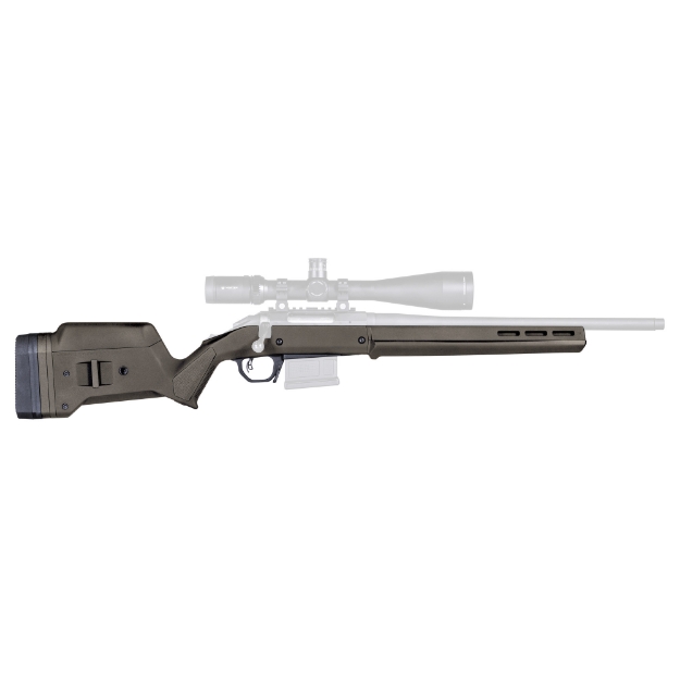 Picture of Magpul Industries Hunter American Stock  Fits Ruger American Short Action  Includes STANAG Magazine Well  Matte Finish  Olive Drab Green MAG1207-ODG
