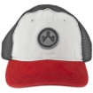 Picture of Magpul Industries Icon Patch Garment Washed Trucker Hat  Stone/Black/Red  One Size Fits Most MAG1105-110