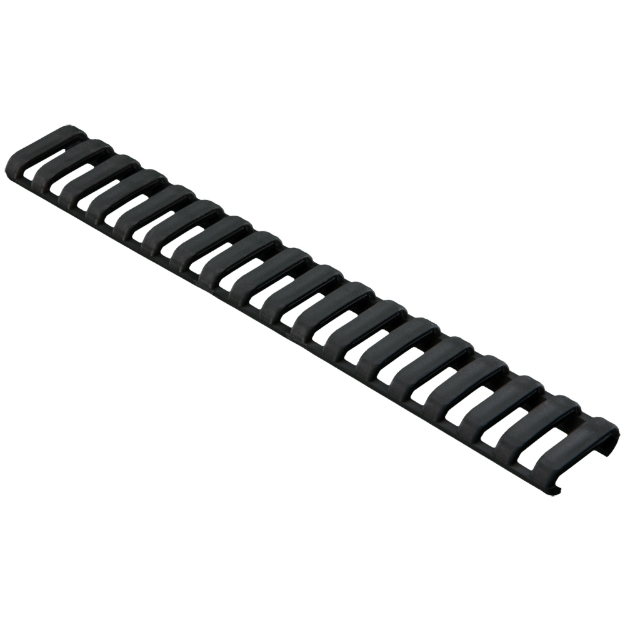 Picture of Magpul Industries Ladder Rail Panel  Fits Carbine Length Picatinny Rail  18 Slots  Polymer Construction  Black MAG013-BLK