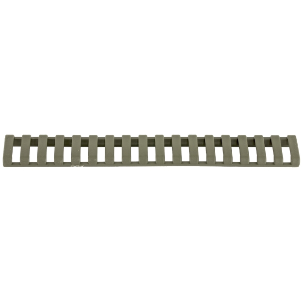 Picture of Magpul Industries Ladder Rail Panel  Fits Carbine Length Picatinny Rail  18 Slots  Polymer Construction  Olive Drab Green MAG013-ODG