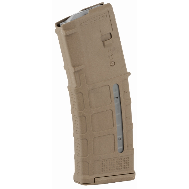 Picture of Magpul Industries Magazine   PMAG 30 AR/M4 M3 With Window  223 Remington/556NATO  30 Rounds  Fits AR Rifles  Medium Coyote Tan MAG556-MCT