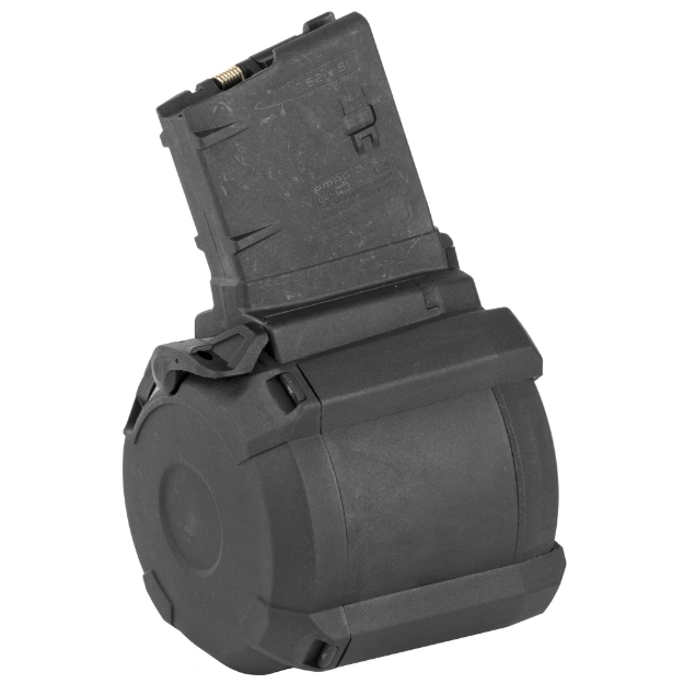Picture of Magpul Industries Magazine  PMAG D-50  308 Winchester/762NATO  50 Rounds  Fits DPMS/SR25/LaRue OBR  Black MAG993-BLK