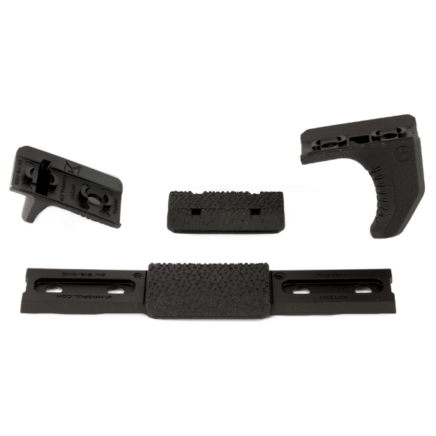 Picture of Magpul Industries M-LOK Hand Stop Kit  Includes one M-LOK Hand Stop  one M-LOK Index Panel  and one M-LOK Rail Cover Type 2  Black MAG608-BLK