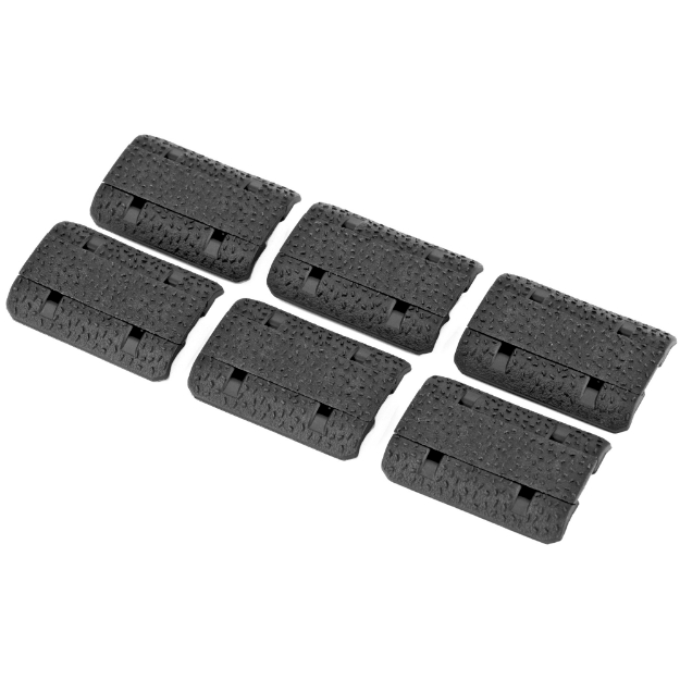 Picture of Magpul Industries M-LOK Rail Covers  Type 2 Rail Cover  Includes 6 panels each covering one M-LOK slot  Fits M-LOK  Black MAG603-BLK