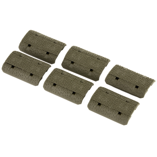 Picture of Magpul Industries M-LOK Rail Covers  Type 2 Rail Cover  Includes 6 panels each covering one M-LOK slot  Fits M-LOK  Olive Drab Green MAG603-ODG