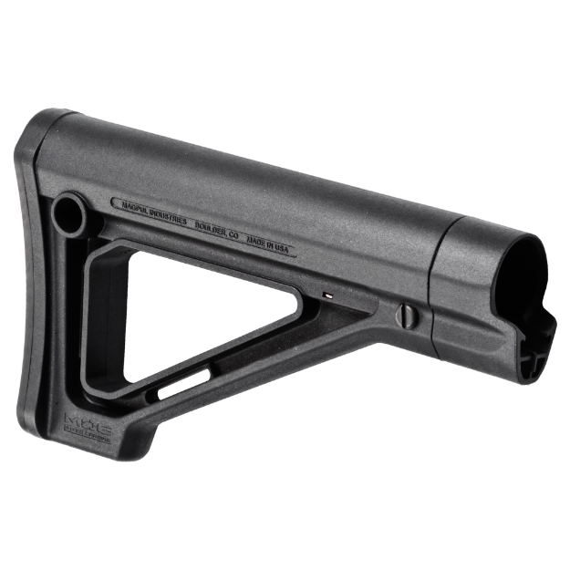 Picture of Magpul Industries MOE Fixed Carbine Stock  Fits AR Rifles  Mil-Spec  Black MAG480-BLK