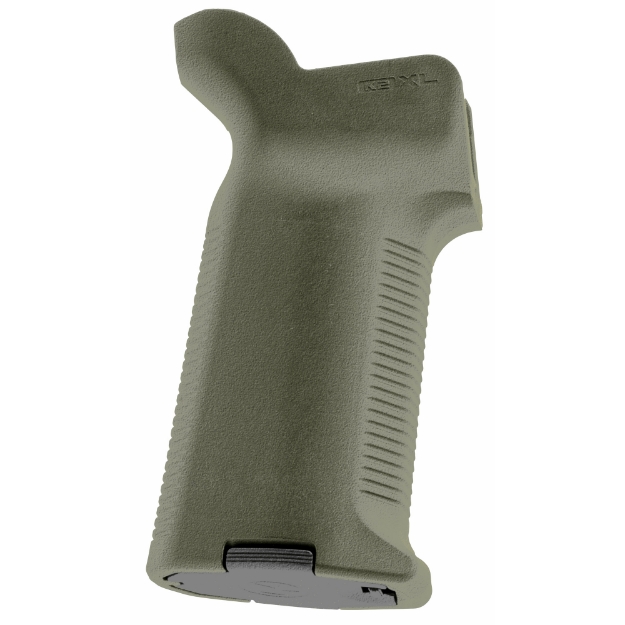 Picture of Magpul Industries MOE K2 XL Grip  Approximately 25% Larger than MOE K2 Grips  More Vertical Angle Provides Optimal Hand Position For Modern Shooting Techniques  Fits AR Rifles  OD Green MAG1165-ODG