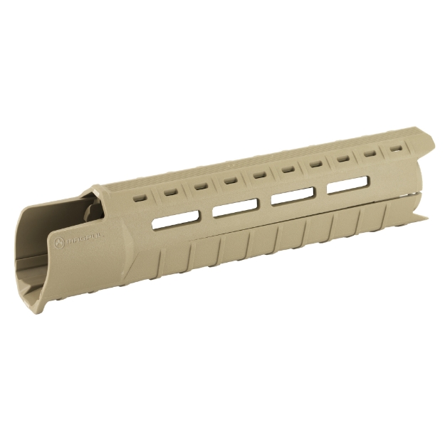 Picture of Magpul Industries MOE Slim Line Handguard  Fits AR-15  Mid Length  Polymer Construction  Features M-LOK Slots  Flat Dark Earth MAG551-FDE