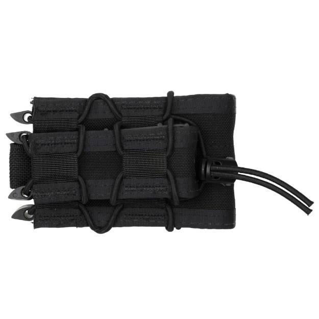 Picture of High Speed Gear Double Decker TACO  Dual Magazine Pouch  Molle  Fits (1) Rifle Magazine and (1) Pistol Magazine  Hybrid Kydex and Nylon  Black 11DD00BK
