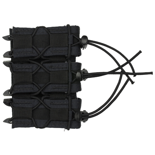Picture of High Speed Gear Pistol TACO  Triple Magazine Pouch  MOLLE  Fits Most Pistol Magazines  Hybrid Kydex and Nylon  Black 11PT03BK