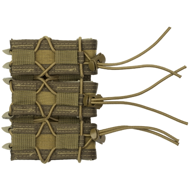 Picture of High Speed Gear Pistol TACO  Triple Magazine Pouch  MOLLE  Fits Most Pistol Magazines  Hybrid Kydex and Nylon  Coyote Brown 11PT03CB