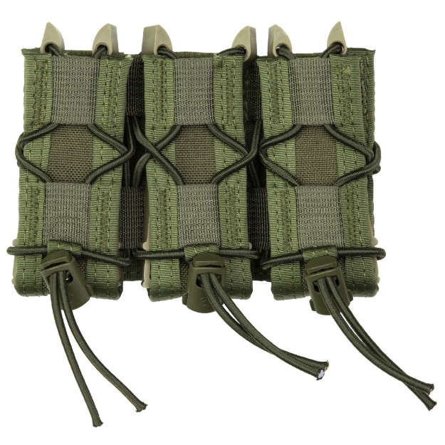 Picture of High Speed Gear Pistol TACO  Triple Magazine Pouch  MOLLE  Fits Most Pistol Magazines  Hybrid Kydex and Nylon  Olive Drab Green 11PT03OD