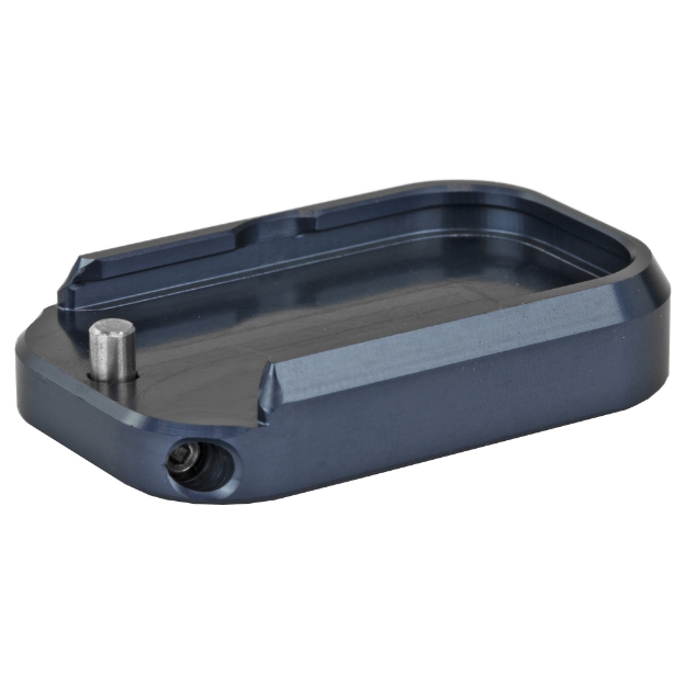 Picture of Taran Tactical Innovation Base Pad For Glock +0  9/40 Double Stack  Titanium Blue Finish GBP940-4S