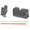 Picture of Taran Tactical Innovation Ultimate Fiber Optic Sight Set  Fits Glock MOS Co-Witness Height  Black Finish GSSF-003