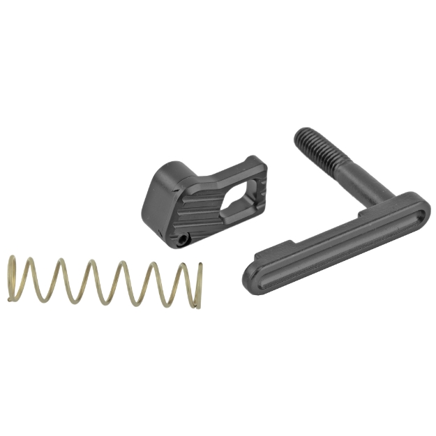 Picture of Battle Arms Development Magazine Release Kit  Package 2  BAD-EMMR-B-L (Enhanced Modular Magazine Release - Large - Black)  AR15-MCS (Magazine Release Spring) and BAD-EMC-IC (Enhanced Magazine Catch) BAD-MRK-PK2