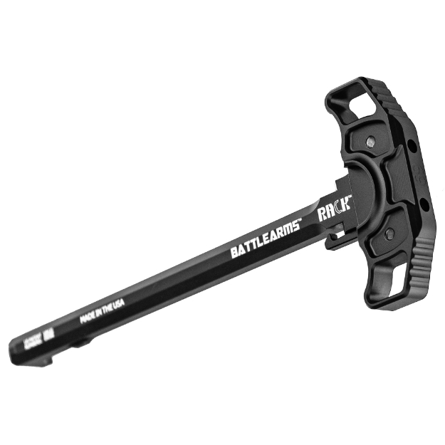 Picture of Battle Arms Development Rack Charging Handle  Fits AR-15  Black Finish  Ambidextrous BAD-RACK-15