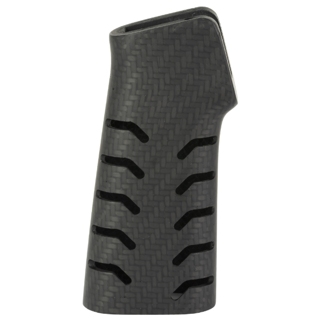 Picture of Battle Arms Development Ultralight Chevron Carbon Fiber Pistol Grip  Black  Carbon Fiber Construction  Fits AR Rifles BAD-CF-PG