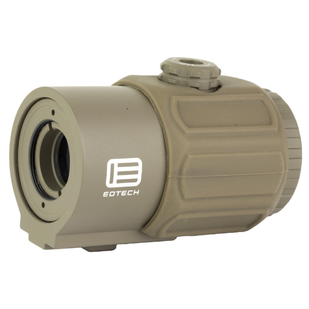 Picture of EOTech G43  3X Magnifier  QD Mount  Switch to Side  34mm   Matte Finish  Tan  Includes Mount G43.STSTAN