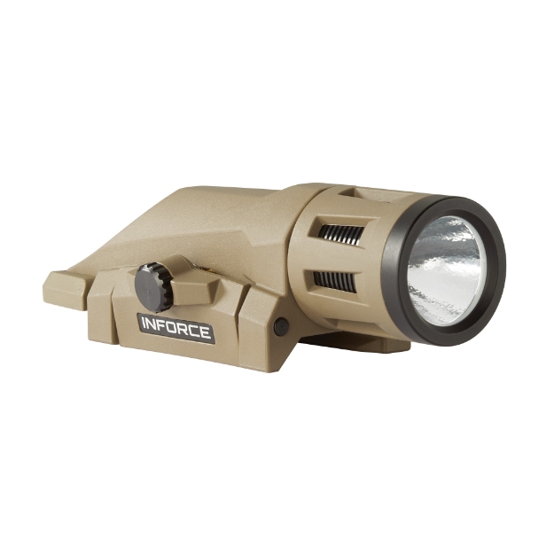 Picture of INFORCE WML-Weapon Mounted Light  Multifunction Weaponlight  Gen 2  Fits Picatinny  Flat Dark Earth  400 Lumen for 1.5 Hours  White LED  Constant/Momentary/Strobe  Ability to Switch Between Momentary Only to Full Function Modes IF71002DE