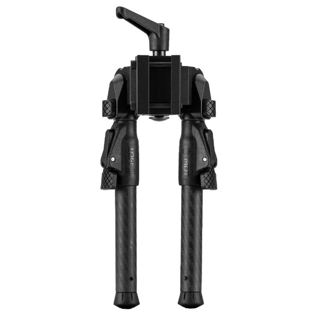 Picture of MDT GRND-POD Bipod  Height Adjustable  Four Locking Positions (0  50  80  and 180 Degrees)  Picatinny Attachment Interface  Aluminum Core  Carbon Fiber Legs  Matte Finish  Black 105560-BLK
