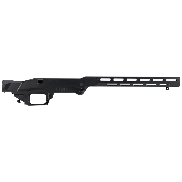 Picture of MDT LSS-XL Generation 2  Rifle Chassis  Cerakote Finish  Black  Fits Remington 700 Short Action  Fixed Stock Interface 103224-BLK