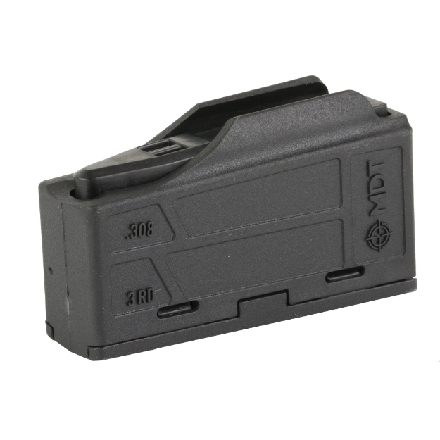 Picture of MDT Magazine  Polymer  308 Winchester/6.5 Creedmoor  3 Rounds  Black  Fits Short Action AICS Pattern 105089-BLK