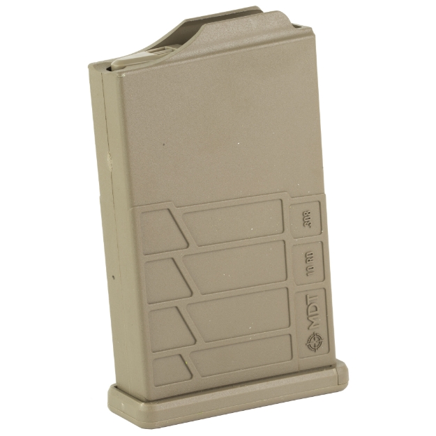 Picture of MDT Magazine  Polymer Gen 2  308 Winchester/6.5 Creedmoor  10 Rounds  Flat Dark Earth  Fits Short Action AICS Pattern 104447-FDE