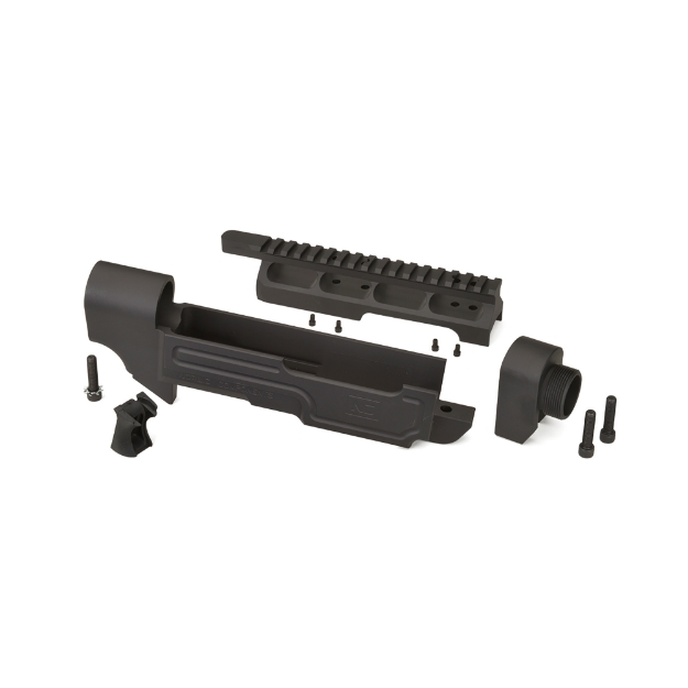 Picture of Nordic Components AR22 Stock Kit Fits Ruger 10/22  Includes Main Body  Scope Mount  Forearm Adapter  Grip Gapper  Mounting Hardware  Not Compatible with Takedown Models  Accepts Most Standard AR-15-pattern Handguards  Buffer Assemblies/Stocks  and Grips  Three Piece  Black AR22-KIT-3PC