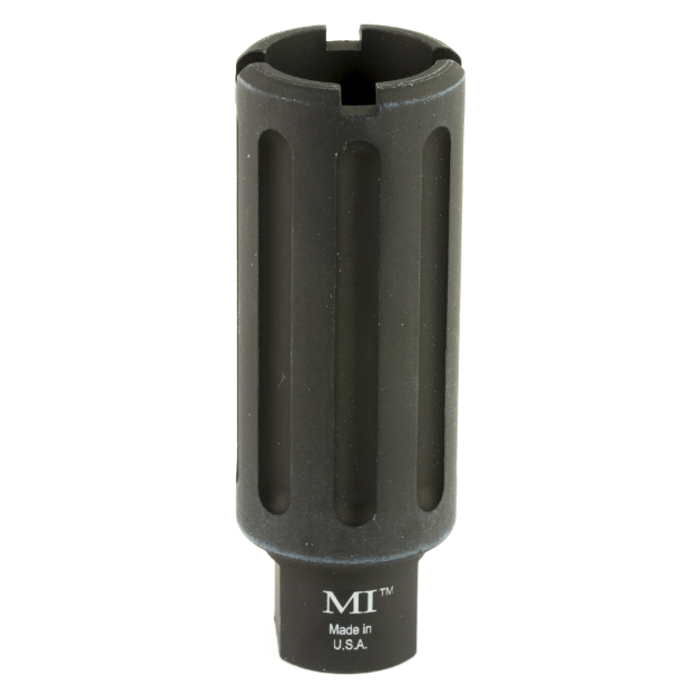 Picture of Midwest Industries Blast Can  1/2X28 TPI  For 5.56/.223 Rifles  Overall Length 3.375"  Includes Crush Washer  Black Hardcoat Anodized 6061 Aluminum MI-BC556