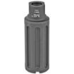 Picture of Midwest Industries Blast Can  Blast Diverter  9MM  1/2-36 Thread  Aluminum  Black Anodized Finish  3.375" Length  1.2" Diameter  3.2 oz MI-BC9