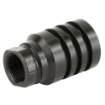 Picture of Midwest Industries Blast Diverter  5/8-24 Threads  Fits 30 Caliber Pistols or Rifles  Linear Comp Design Diverts Muzzle Blast Forward  Black Finish MI-30PBD