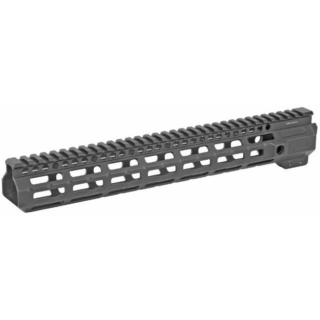 Picture of Midwest Industries Combat Rail  Handguard  13.375" Length  M-LOK  Includes 5-Slot Polymer Rail Section  Barrel Nut and Wrench  Fits AR-15  Black Anodized Finish MI-CRM13.375