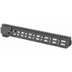 Picture of Midwest Industries Combat Rail  Handguard  13.375" Length  M-LOK  Includes 5-Slot Polymer Rail Section  Barrel Nut and Wrench  Fits AR-15  Black Anodized Finish MI-CRM13.375