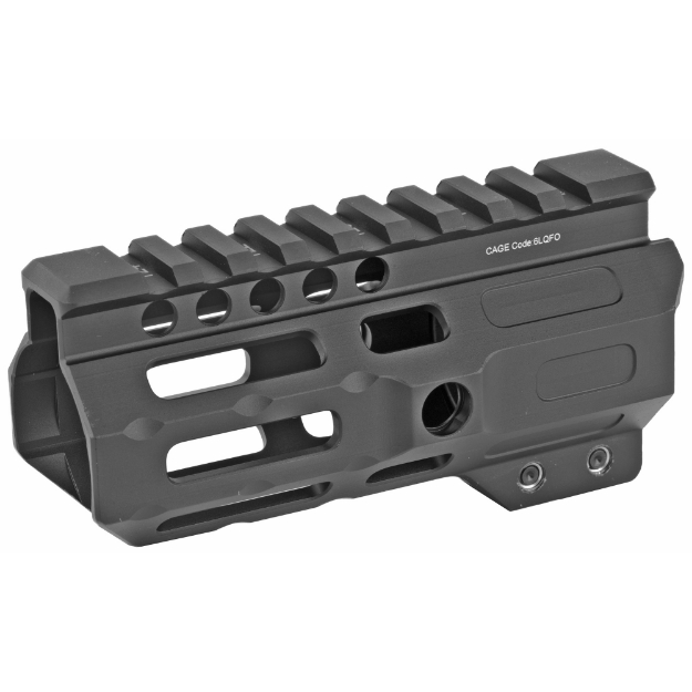 Picture of Midwest Industries Combat Rail  Handguard  4.5" Length  M-LOK  Includes 5-Slot Polymer Rail Section  Barrel Nut and Wrench  Fits AR-15  Black Anodized Finish MI-CRM4.5